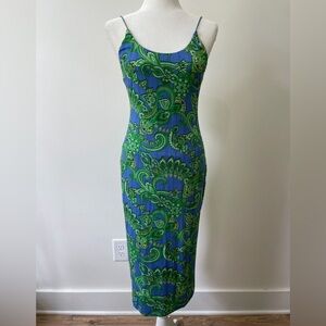 Alice + Olivia Spaghetti Strap Bodycon Midi Dress Size 8